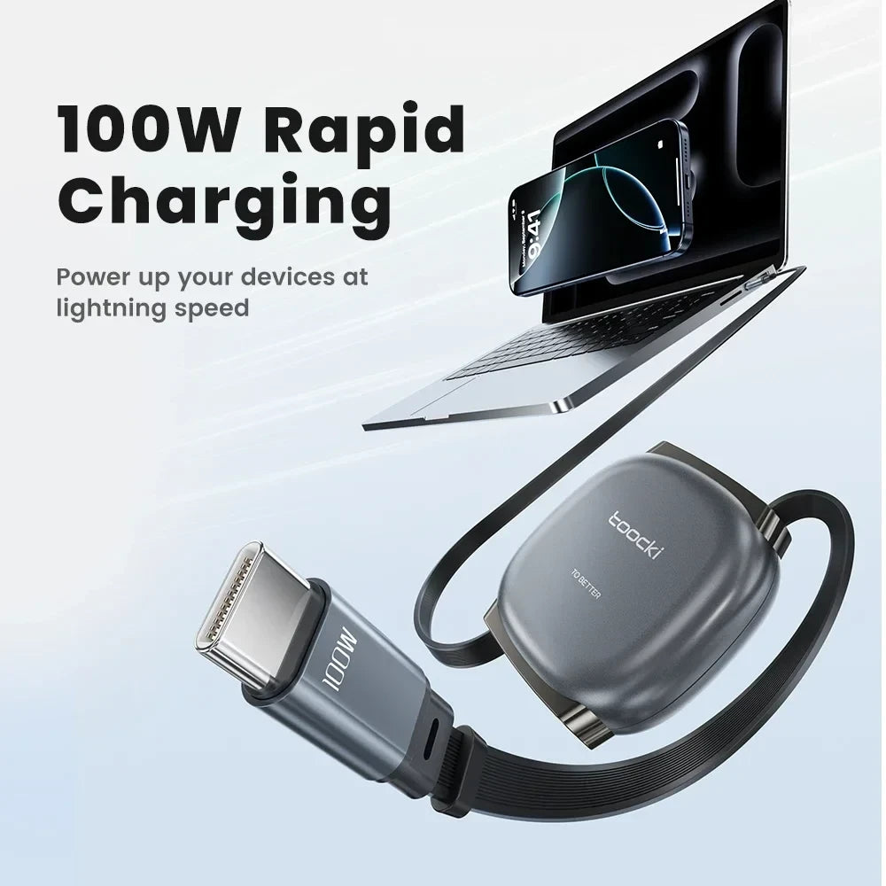 Retractable USB-C Fast Charging Cable