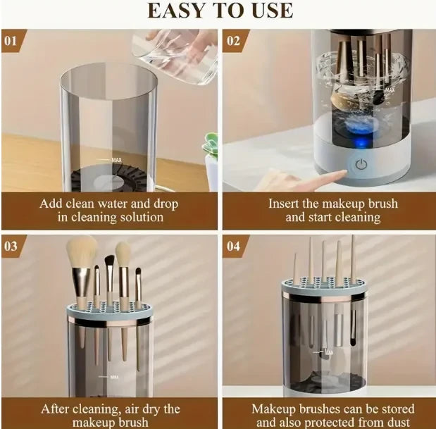 Automatic Makeup Brush Cleaner With Storage Box